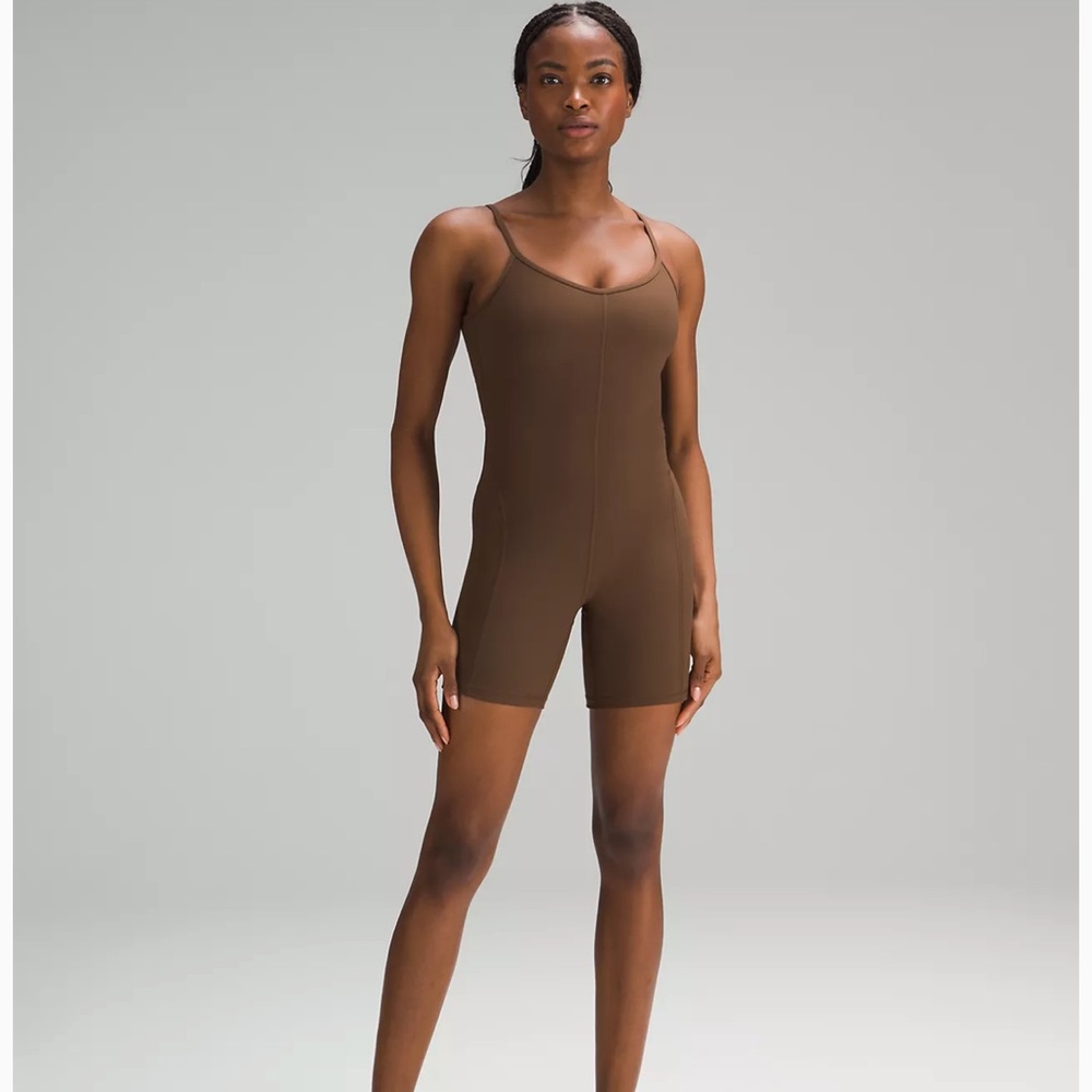 Lululemon contoured unitard one piece 6” online only JAVA Sz 6